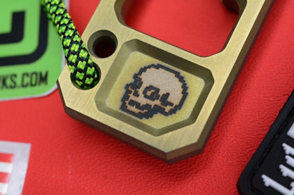 RARE+ MAT B0T EDC x RICK B0T B-Bot Brass B/O w/ Patch Z&C Micarta Bead Re Playge
