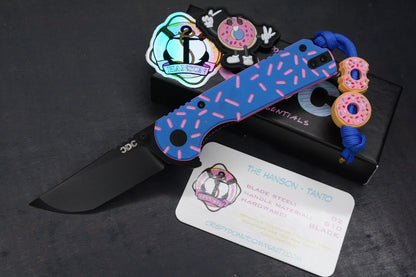 Donut Community “Blue Sprinkle” Dessert Warrior Tanto w/ 2x Donut Beads & Patch