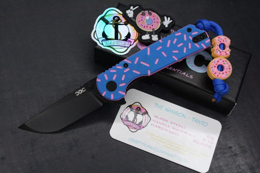 Donut Community “Blue Sprinkle” Dessert Warrior Tanto w/ 2x Donut Beads & Patch