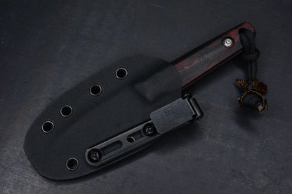 NEW OEGEDC District Fixie Red Burl G-10 Handle - Magnacut Blade w/ Spawn Bead