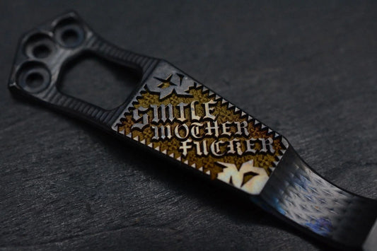 RARE Steel Flame x Ti2 Design 3-Hole Smile Mother F’er Clip Fallout TRD Bronze