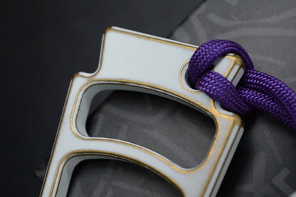 NEW OEGEDC Keystone Lite Brass Distressed White Bottle Opener w/ OEG Ridge Bead