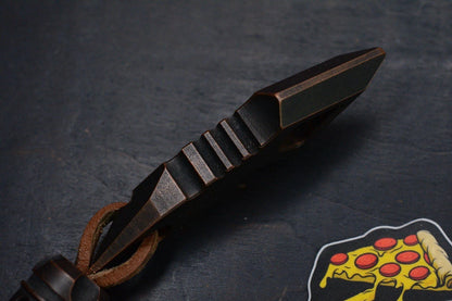 RARE 4t5 Design Apache Arrow Darkened Brass Pry Bottle Opener w/4t5 Lantern Bead