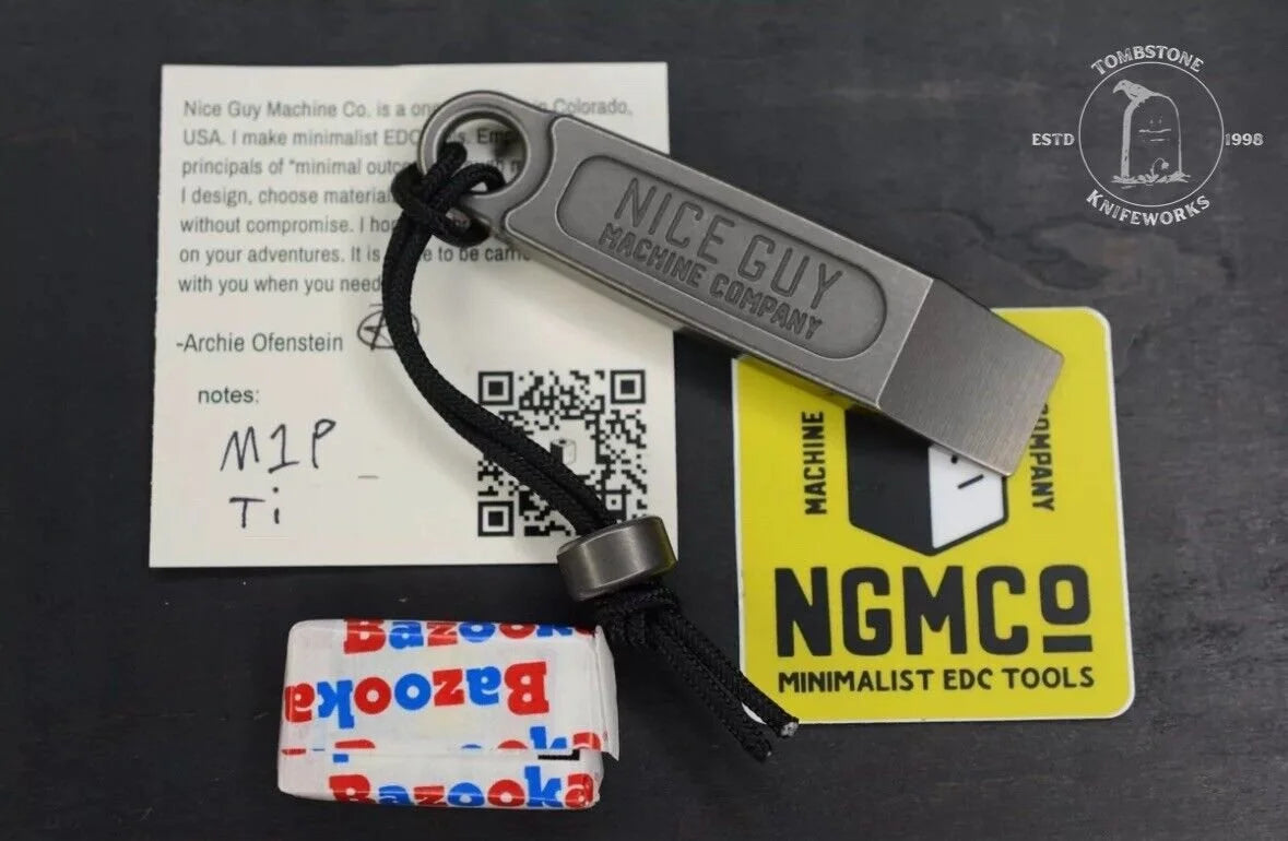 NEW Nice Guy Machine Co My First Pry Wheelie Ti Pry Bar w/ NGMCo Wheelie Bead