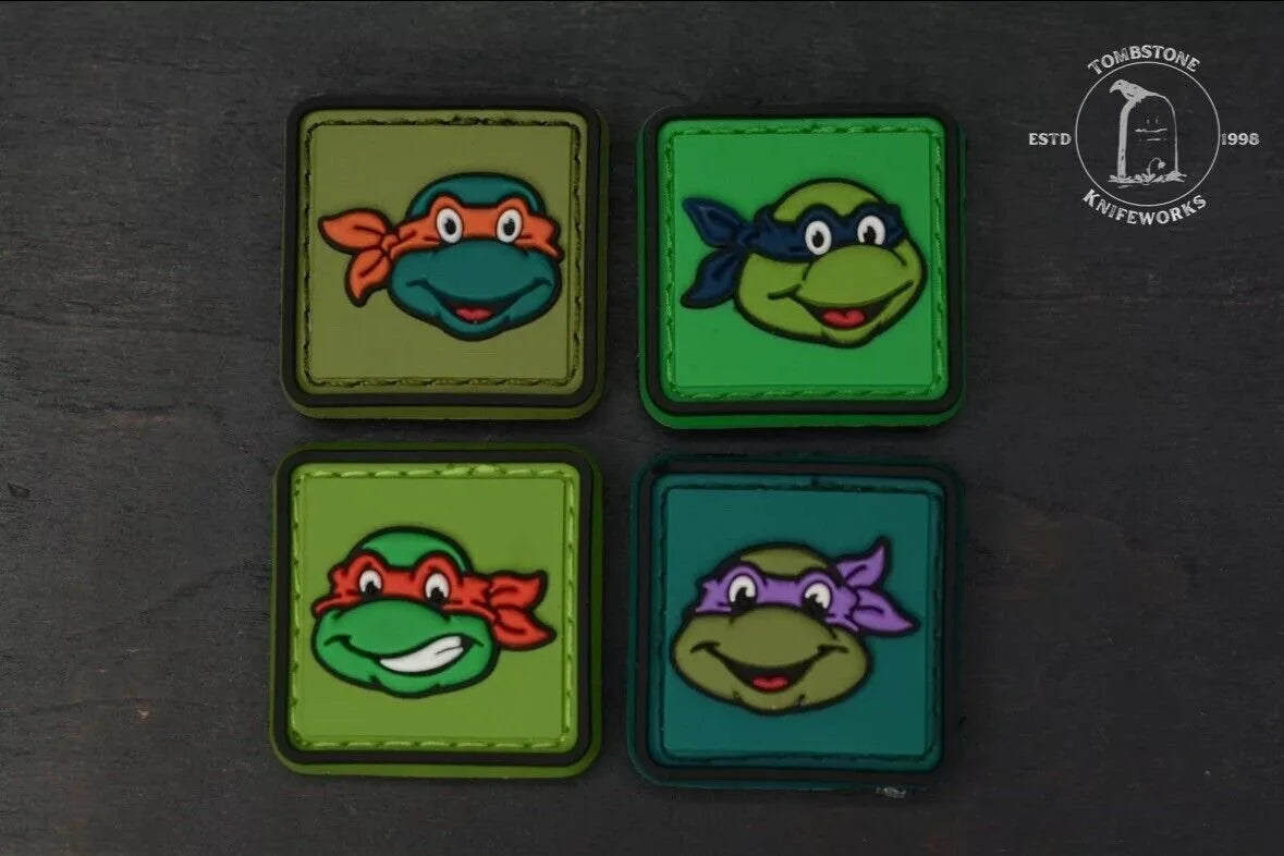 NEW Data Crew TMNT Patch Set Teenage Mutant Ninja Turtles 4x Complete