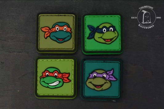 NEW Data Crew TMNT Patch Set Teenage Mutant Ninja Turtles 4x Complete