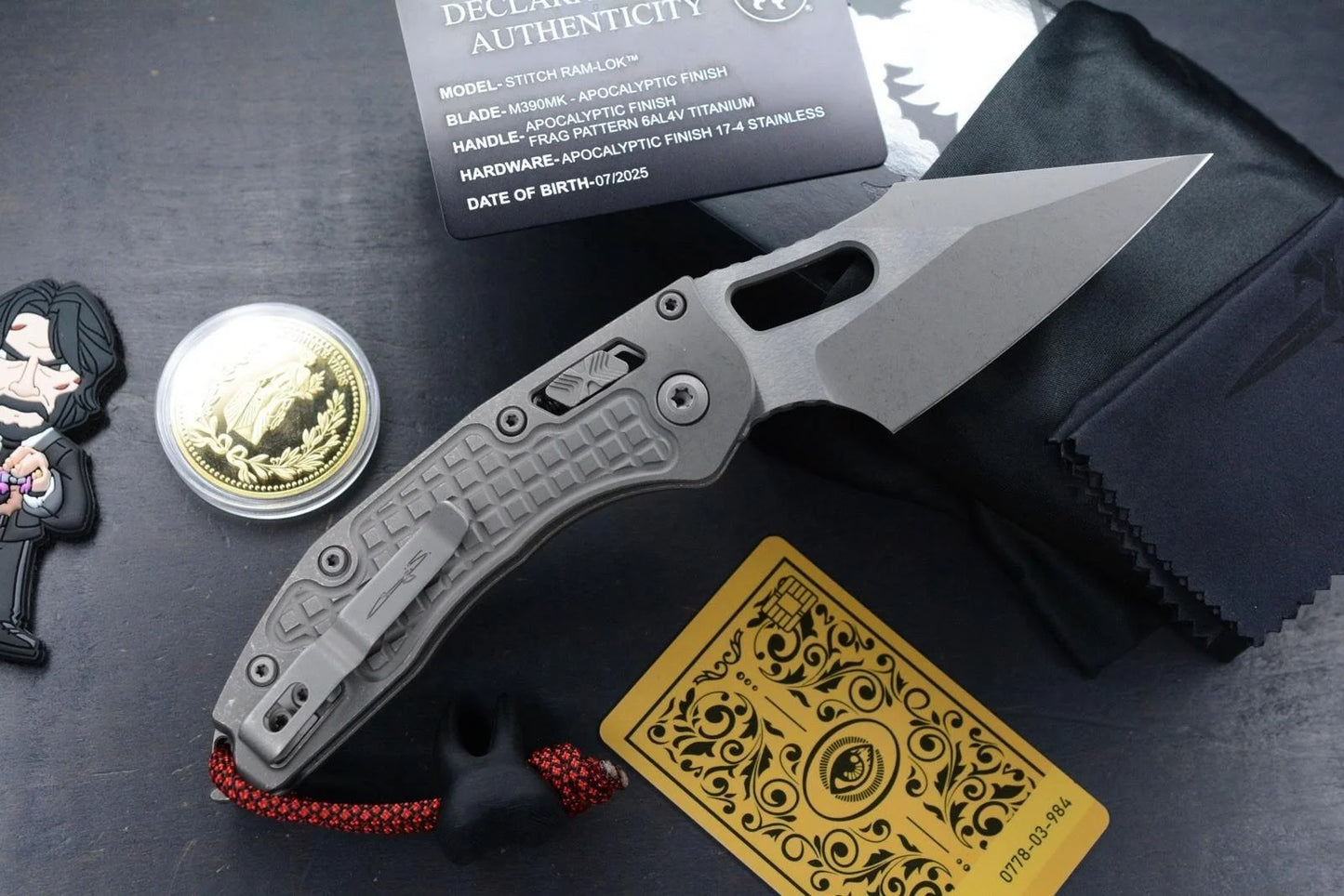NEW Microtech Manual Stitch Marfione Select - Full Ti/ Frag w/ DF Molar + More
