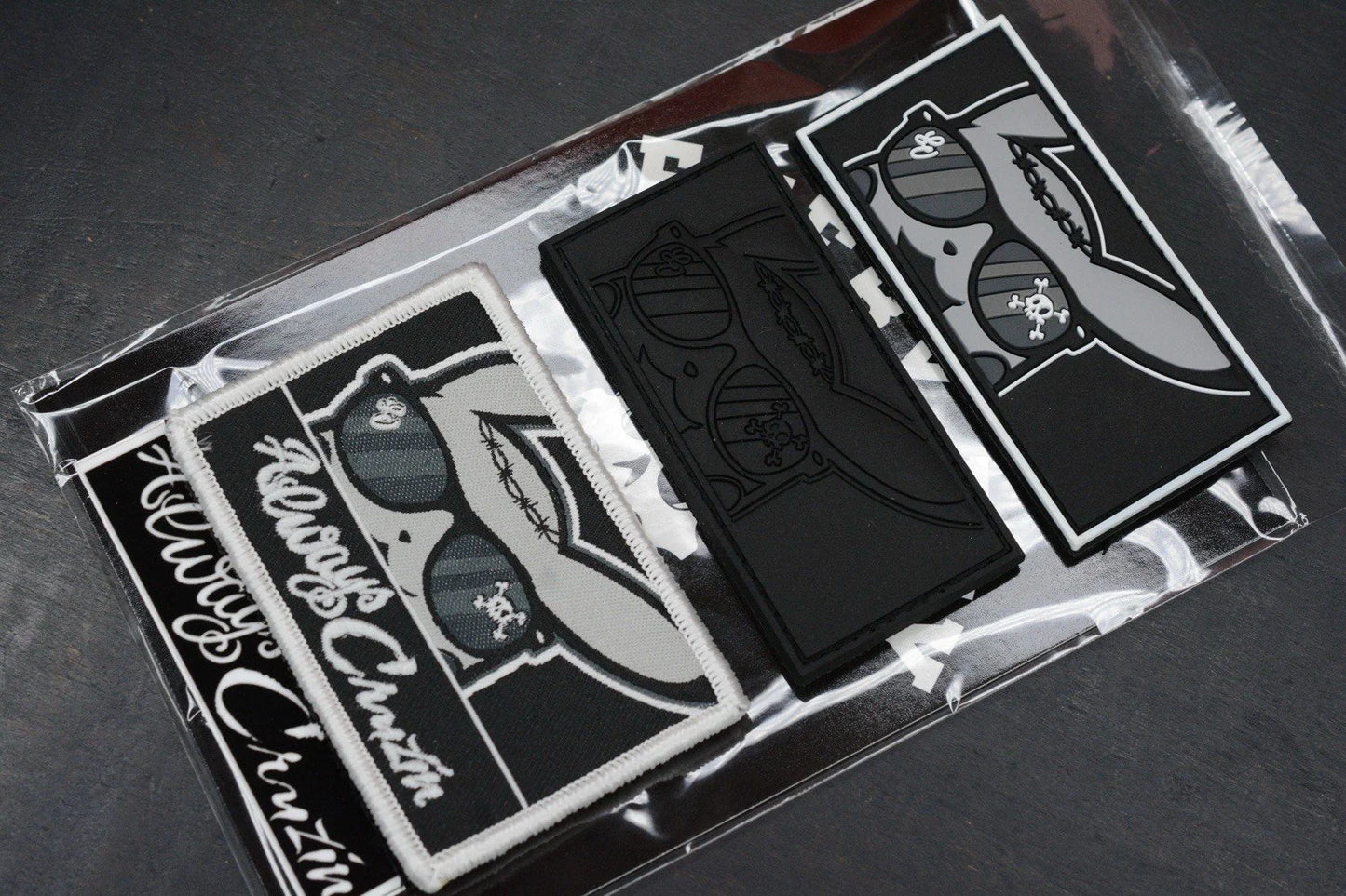 RARE Inky EDC Always Cruzin V2 Pika-Pika 3x Patch Set 1/100 Made 2/3 GITD