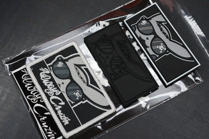 RARE Inky EDC Always Cruzin V2 Pika-Pika 3x Patch Set 1/100 Made 2/3 GITD
