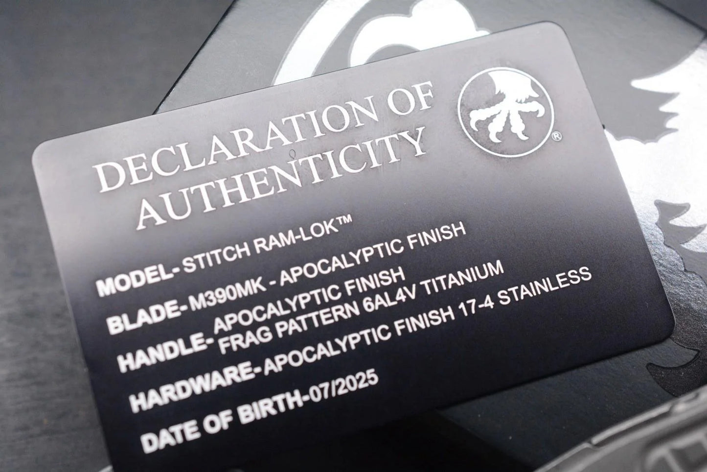 NEW Microtech Manual Stitch Marfione Select - Full Ti/ Frag w/ DF Molar + More