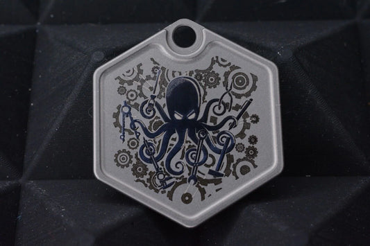 Prometheus Design Werx “Kraken” SPD 6AL-4V Titanium-Hex Tag w/ Collector Tin