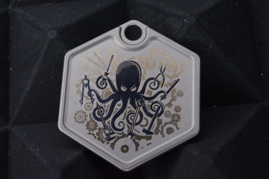 Prometheus Design Werx “Kraken” SPD 6AL-4V Titanium-Hex Tag w/ Collector Tin