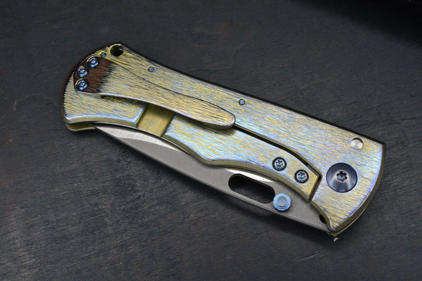RARE John Gray Rostrum Recurve Magnacut Bark Finish Ano Ti Double Thumb Stud