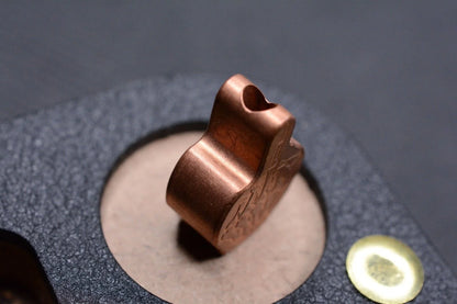 RARE “F.O. From The Grave” Copper Knife Bead Pairs w/ Koch Microtech NGMCo