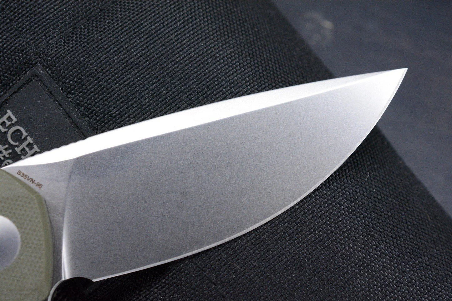 NEW Custom Knife Factory Echo Trol Green G-10 S35VN w/Skull Bead & TKW Patch