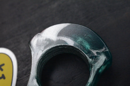 NEW Wkrmn Bonehead Resin Cast Blue/ Grey Bottle Opener w/ Wkrmn Skull Bead