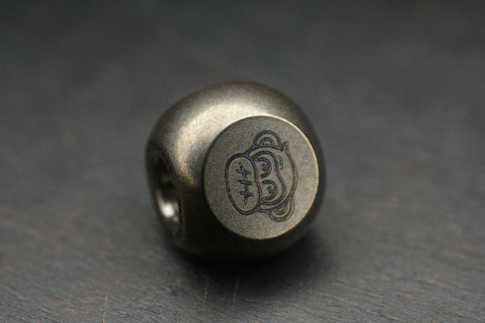 NEW Audacious Concepts “Three Wise Monkeys” Ti Stonewashed Bead