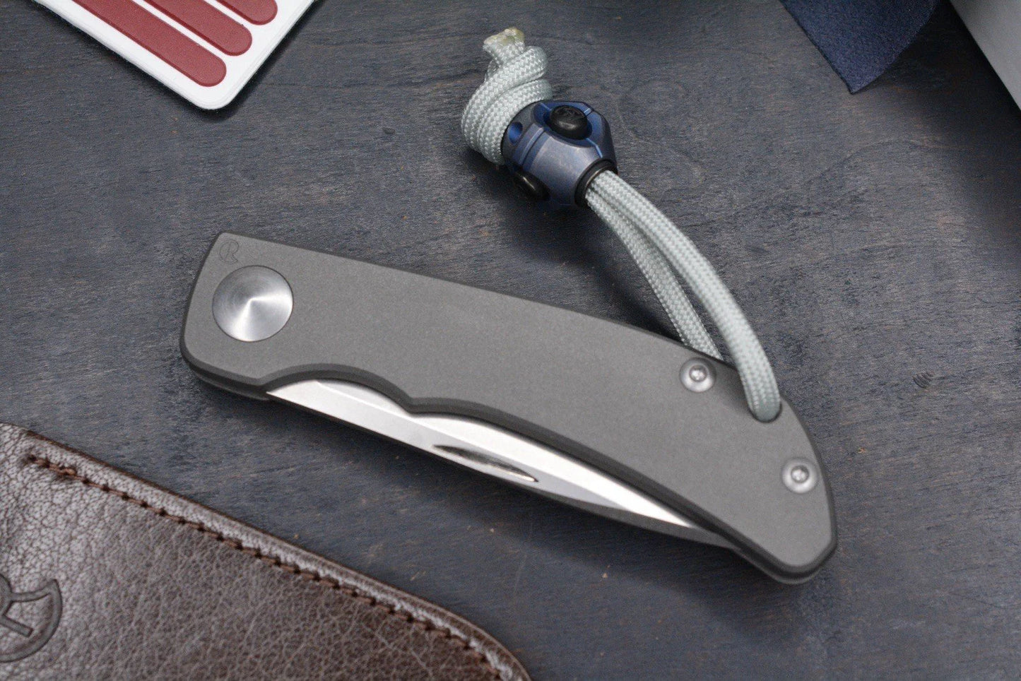 RARE++ Chris Reeve Impinda Slip Joint Ti S35VN w/ CRK Pouch, Patch & CKF Bead