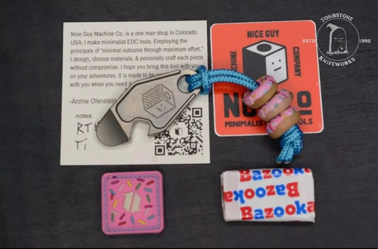 NEW Nice Guy Machine Co Return To Home Fob Pry Dessert Warrior: 3x Donut & Patch