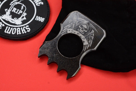 NEW TM HUNT Ring Pop “Dead Man’s Hand” Custom Laser Engraved 01 Bottle Opener