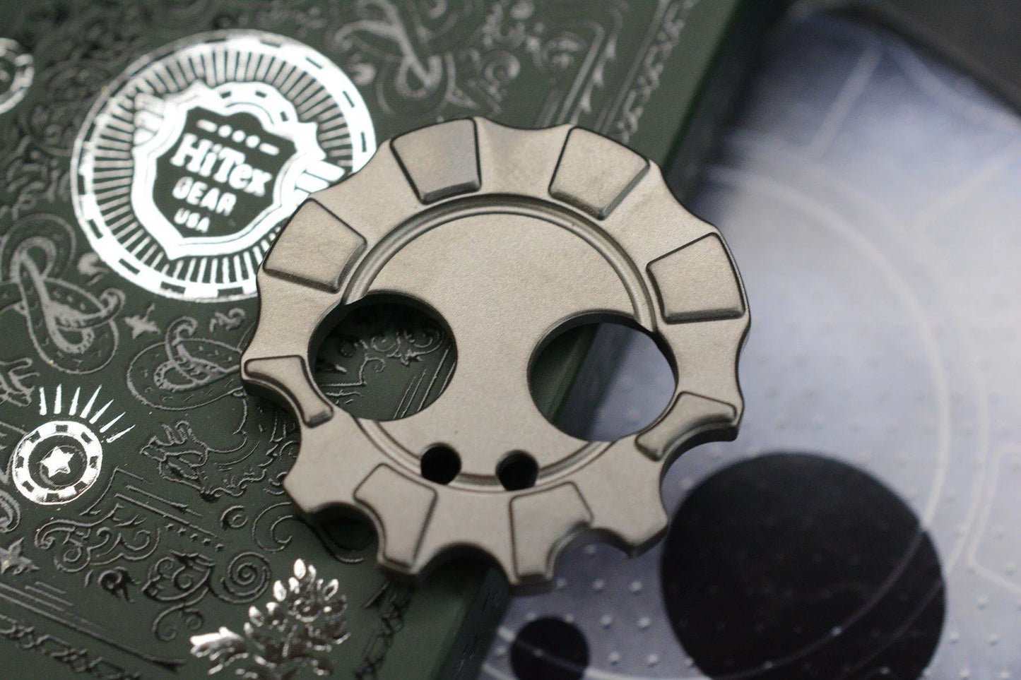 New HiTex x Playge Skall Bead Blasted Titanium Poker Chip
