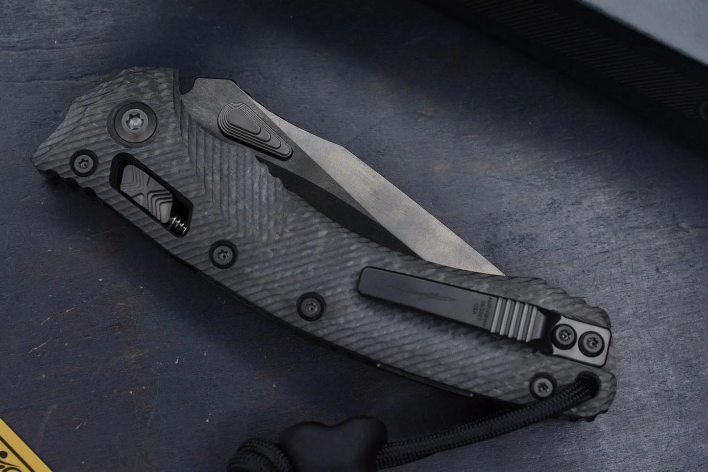 NEW Microtech Amphibian Ram Lok CF DLC Grenade w/ DF Molar Bead & Wick Pack