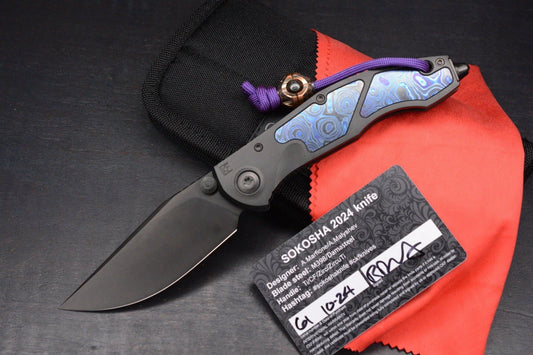 RARE Custom Knife Factory x Marfione Sokosha DLC M398 Zircuti Inlay w/ CKF Bead