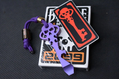 NEW Urban EDC Chaves Knives Ti Skeleton Pry Bar Ano-Purple w/Custom Bead Set
