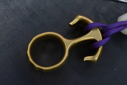 RARE Delicious Fist Brass Drop Anchor Brass Bottle Opener w/ White Molar Bead