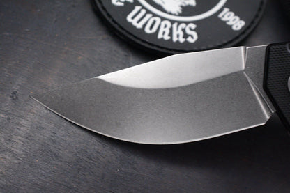 NEW Custom Knife Factory Echo Um Milled G-10 Clip Point w/Skull Bead & TKW Patch