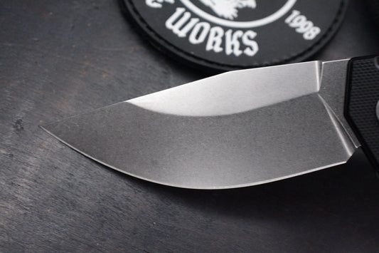 NEW Custom Knife Factory Echo Um Milled G-10 Clip Point w/Skull Bead & TKW Patch