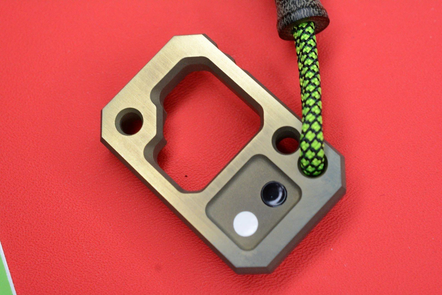 RARE+ MAT B0T EDC x RICK B0T B-Bot Brass B/O w/ Patch Z&C Micarta Bead Re Playge