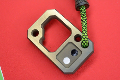 RARE+ MAT B0T EDC x RICK B0T B-Bot Brass B/O w/ Patch Z&C Micarta Bead Re Playge