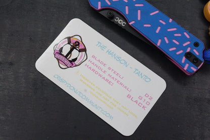 Donut Community “Blue Sprinkle” Dessert Warrior Tanto w/ 2x Donut Beads & Patch