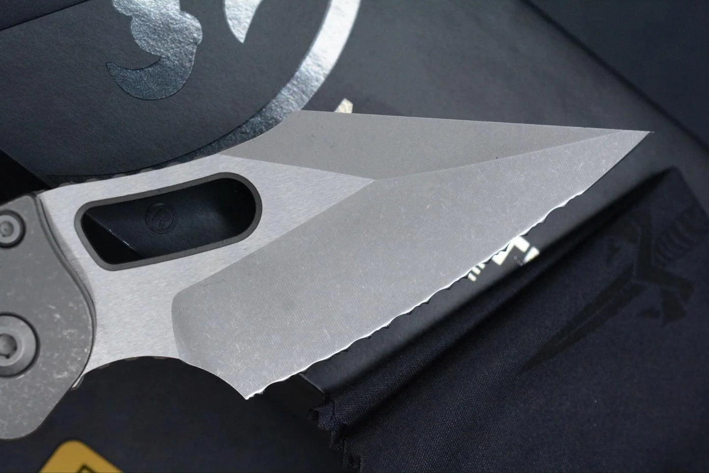 NEW Microtech Manual Stitch Marfione Select - Full Ti/ Frag FULL SERR w/ Playge
