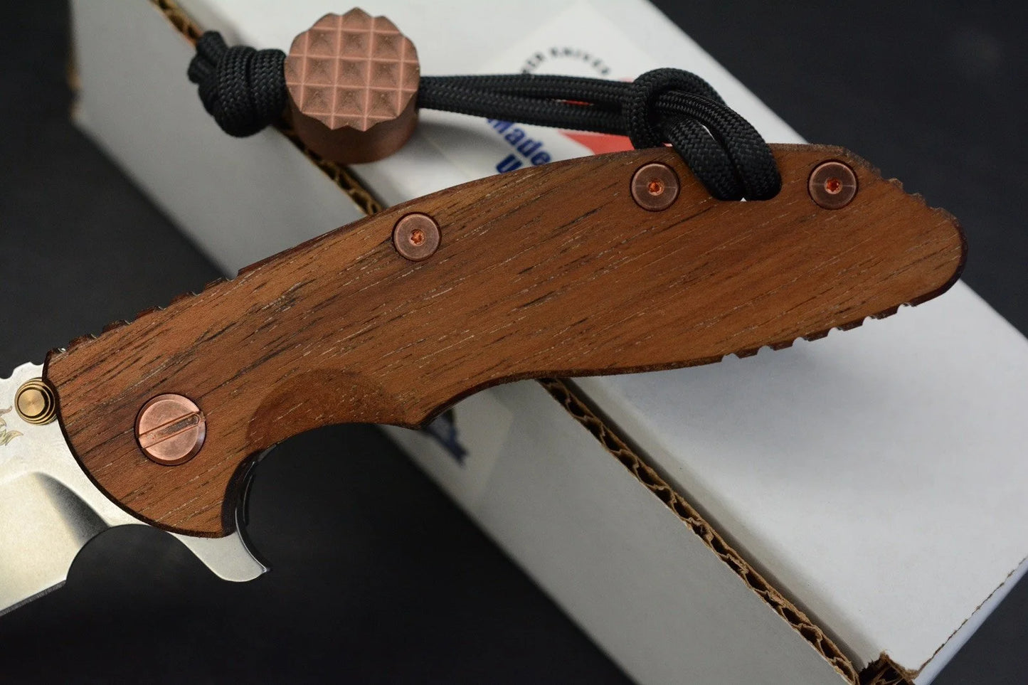 Rare/ New Hinderer Koa Wood Copper Hdwe Green / Gold Tow/ Copper JRW Curator