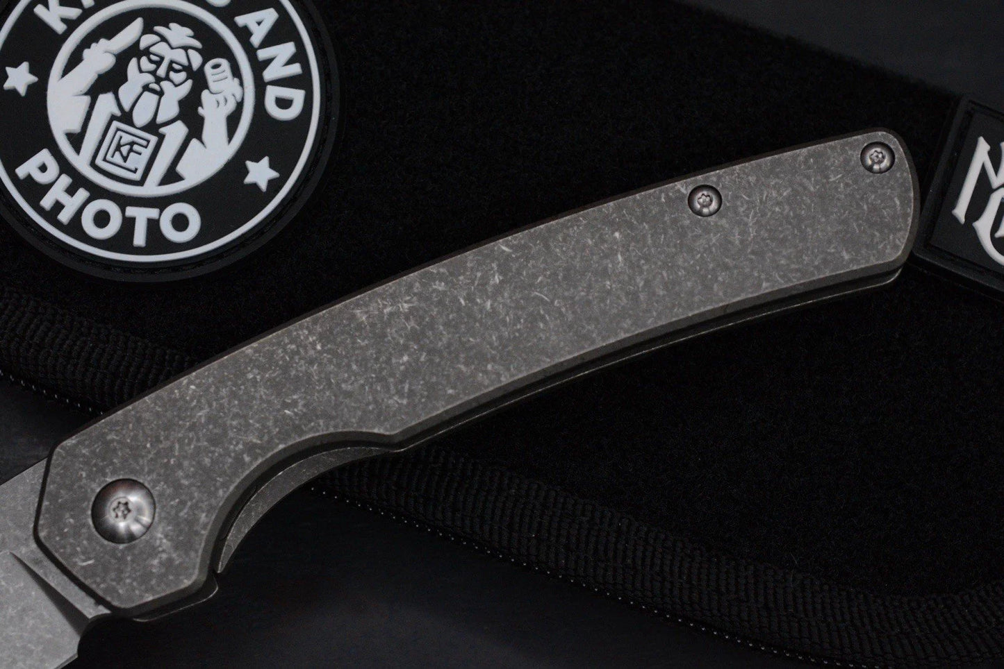 NEW Monterey Bay Knives Kain XL - Smooth Stonewashed TI / S90V USA w/ CKF Patch