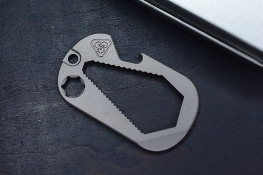 NEW Prometheus Design Werx Dog Tag Tool Standard Issue Titanium Bottle Opener