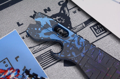NEW Lynch NW Dark Fade Splatter CS Frag Pattern w/ Custom $45 Timascus Bead