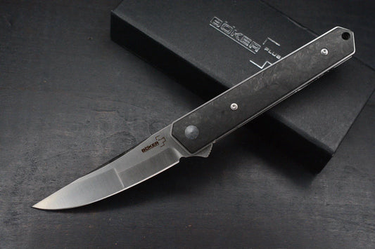 NEW Boker x Burnley Kwaiken Air Titan Hairline Finish Carbon Fiber Scale SN 252