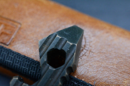 RARE JW Knife & Tool Micro G7 Spinner Bronze Pry Bar Tool w/ ZF Leather Case