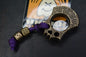 NEW Wkrmn Design Bonehead “Chaos” Brass Paperweight w/ Custom Brass Dice Beads