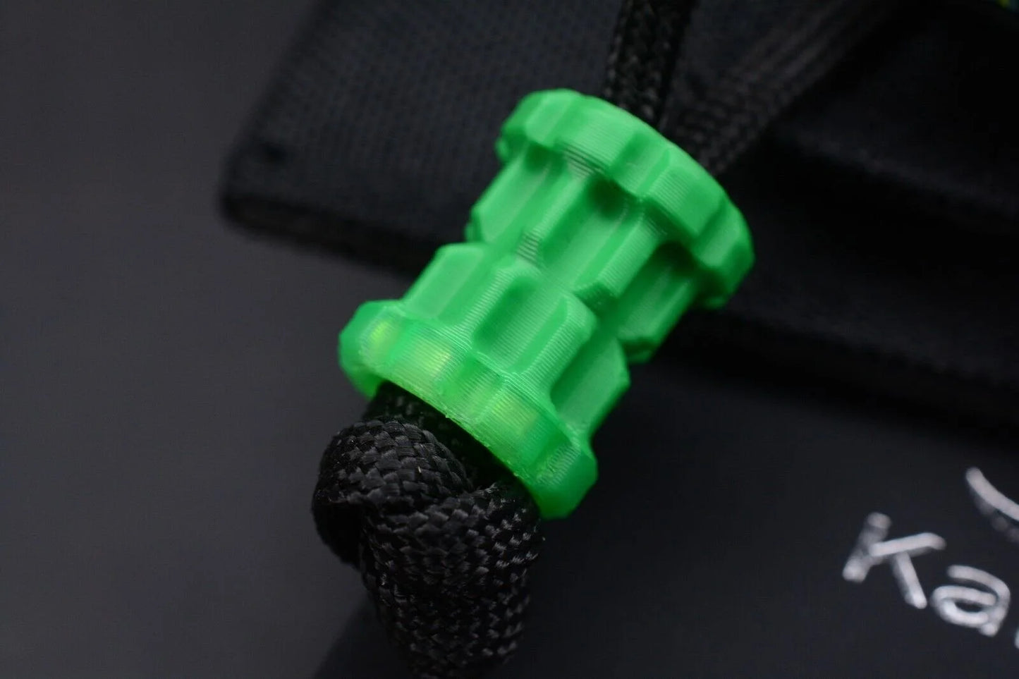 Koch x Kanscept Mini Korvid Undead G10 Green Blade w/ Koch Shamrock Bead & Patch