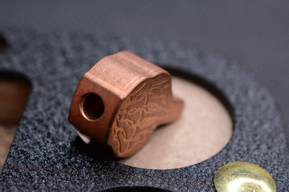 RARE “F.O. From The Grave” Copper Knife Bead Pairs w/ Koch Microtech NGMCo