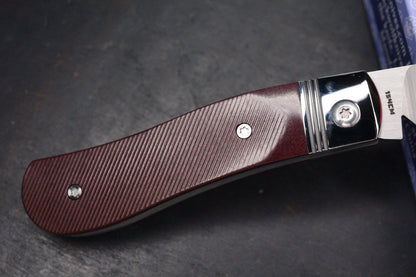 NEW Jack Wolf Knives K9 Jack Steel Series Redstone Richlite Sawcut, Satin 154CM