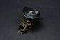 NEW Custom Knife Factory Merzost Articulating Cowboy Skull Patina Bronze Bead