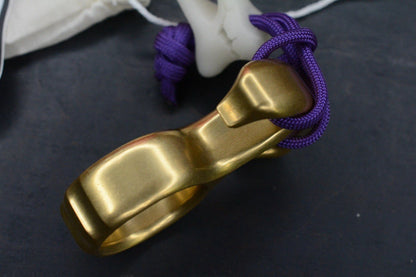 RARE Delicious Fist Brass Drop Anchor Brass Bottle Opener w/ White Molar Bead