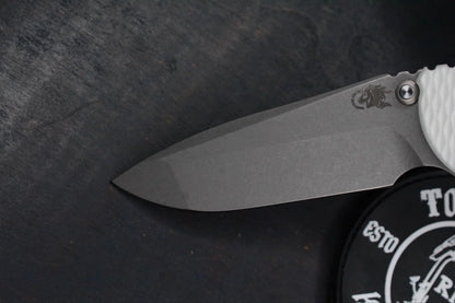 RARE Hinderer Spec Assembly XM-18 3.5” Spanto Battle Blue/Copper HDW / White G10