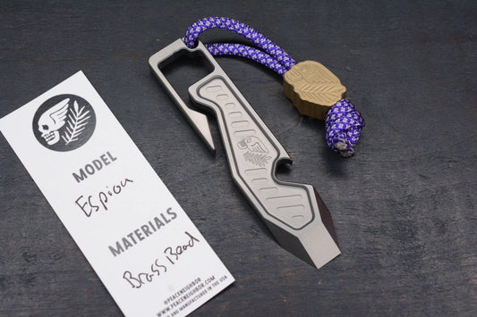 NEW Urban EDC x Peace Neighbor Espion Ti Pry 3.5”w/ Brass Bead & Patch Re NGMCo