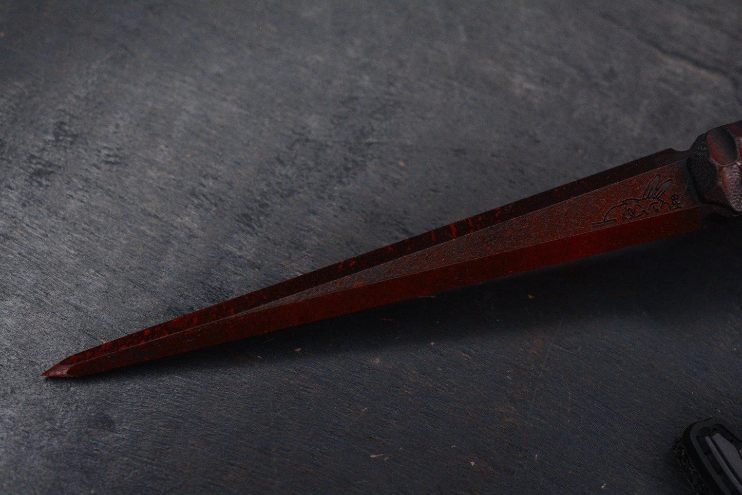 NEW Half Face Blades Cardiac Spike G-10 Coated Dagger w/John Wick Bead & Patch
